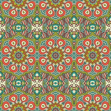 etnik çiçek seamless modeli