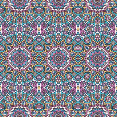 etnik çiçek seamless modeli