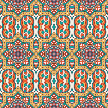 etnik çiçek seamless modeli