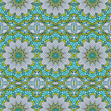 etnik çiçek seamless modeli