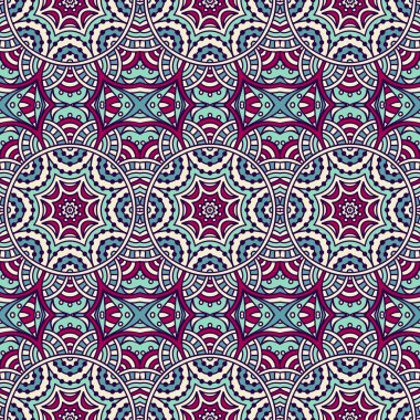 etnik çiçek seamless modeli