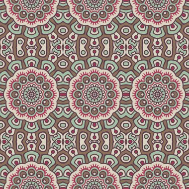 etnik çiçek seamless modeli