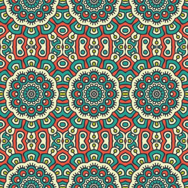 etnik çiçek seamless modeli