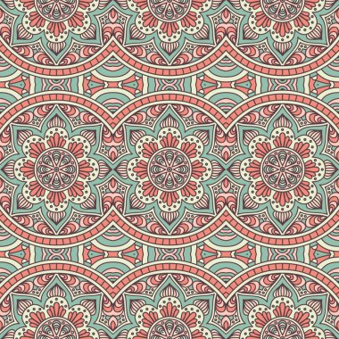 etnik çiçek seamless modeli