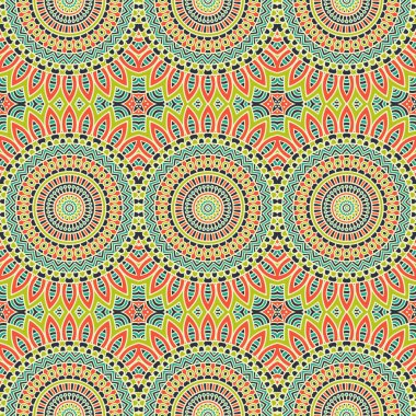 etnik çiçek seamless modeli