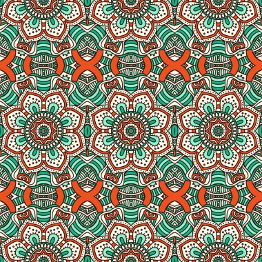 etnik çiçek seamless modeli