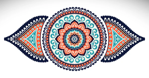 Round ornament in ethnic style — Stock vektor