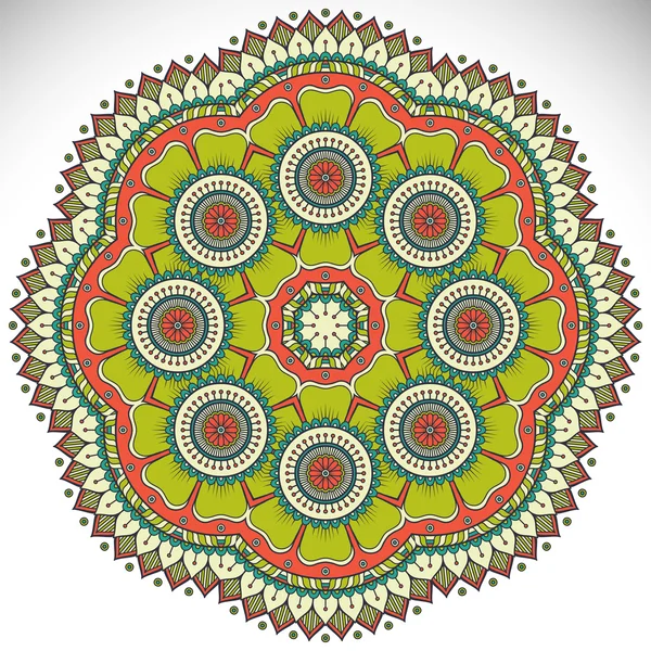 Round ornament in ethnic style — Stockový vektor