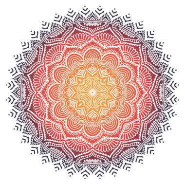 Mandala ile süslenmiş güzel bir kart