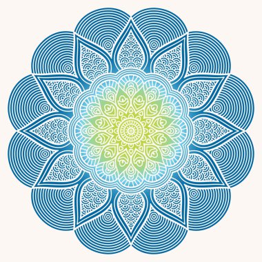 Mandala ile süslenmiş güzel bir kart