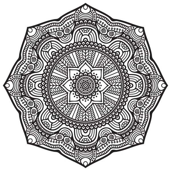 Bella carta con mandala — Vettoriale Stock