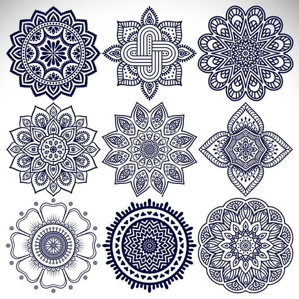 Bella carta con mandala — Vettoriale Stock