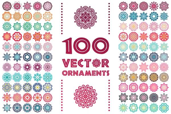 Ornament beautiful  card with mandalas — Stockový vektor