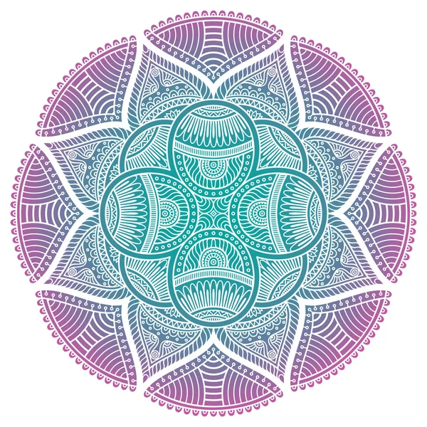 Mandala ile süslenmiş güzel bir kart — Stok Vektör
