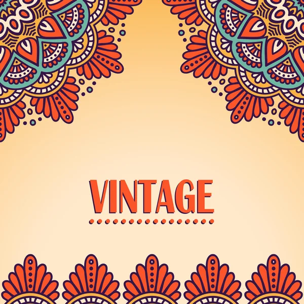Visitenkarte. Vintage dekorative Elemente. — Stockvektor