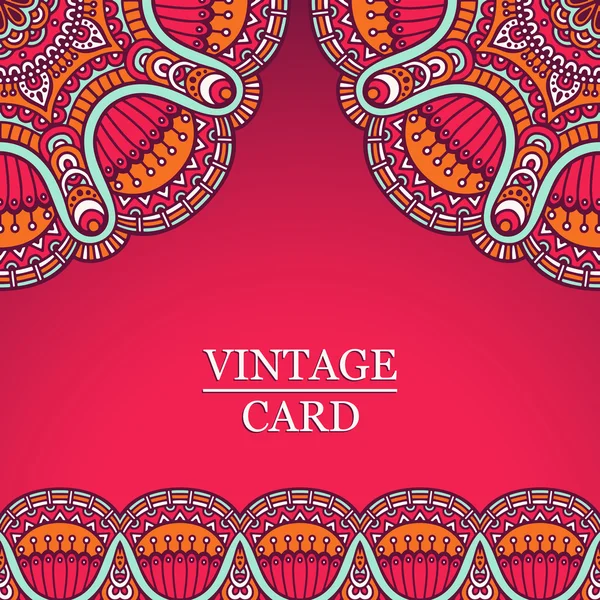 Cartão de visita. Elementos decorativos vintage . — Vetor de Stock