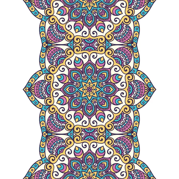 Patrón sin costura floral étnico — Vector de stock