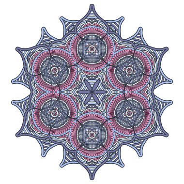 Etnik tarzda yuvarlak süsleme.