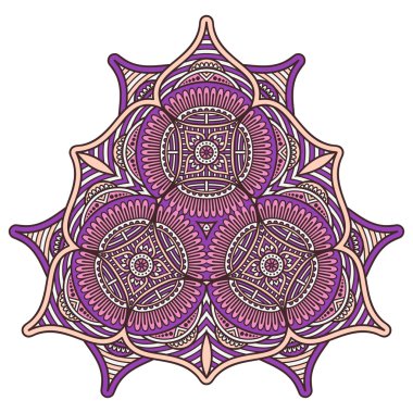 Etnik tarzda yuvarlak süsleme.