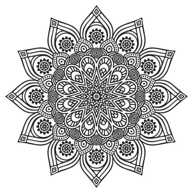 Etnik tarzda yuvarlak süsleme.