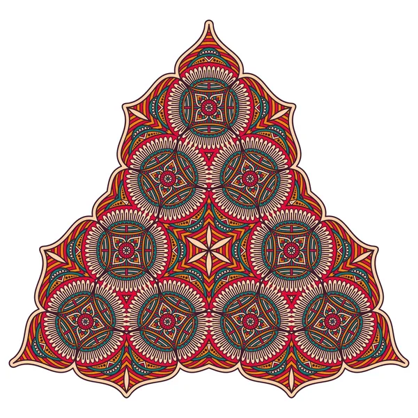 Round ornament in ethnic style. — Stock Vector