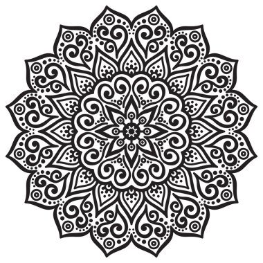 Round ornament in ethnic style.