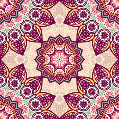 etnik çiçek seamless modeli