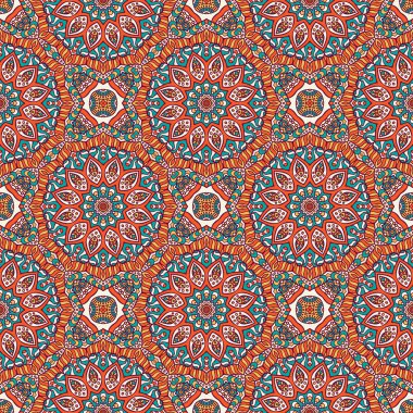 etnik çiçek seamless modeli