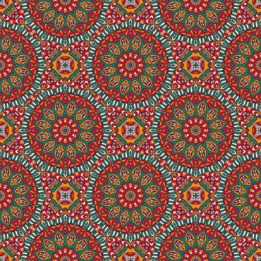 etnik çiçek seamless modeli