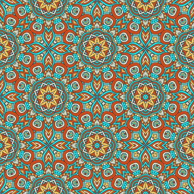 etnik çiçek seamless modeli