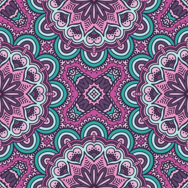 etnik çiçek seamless modeli