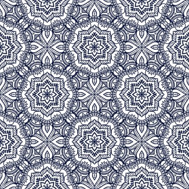 etnik çiçek seamless modeli