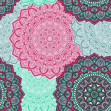 etnik çiçek seamless modeli