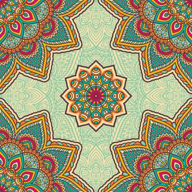 etnik çiçek seamless modeli