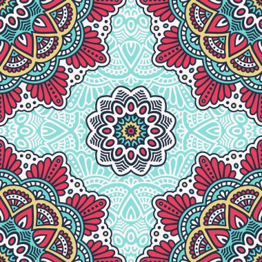 etnik çiçek seamless modeli