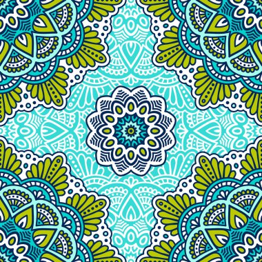 etnik çiçek seamless modeli