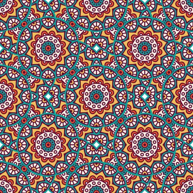 etnik çiçek seamless modeli