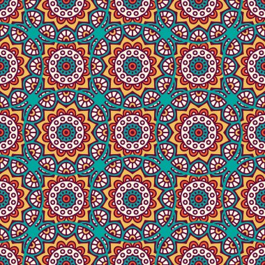 etnik çiçek seamless modeli