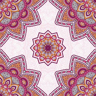 etnik çiçek seamless modeli