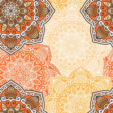 etnik çiçek seamless modeli