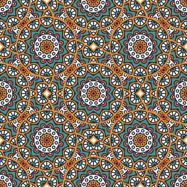 etnik çiçek seamless modeli