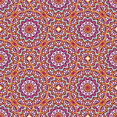 etnik çiçek seamless modeli