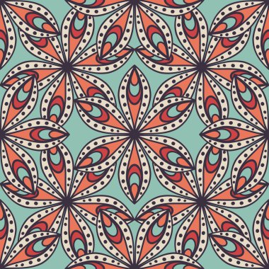 etnik çiçek seamless modeli