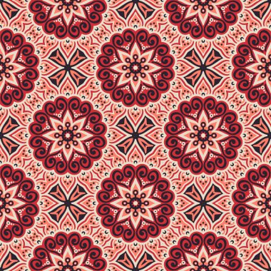 etnik çiçek seamless modeli