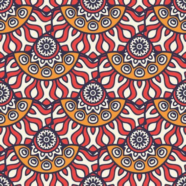 etnik çiçek seamless modeli