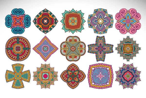 Round ornament in ethnic style. — 스톡 벡터