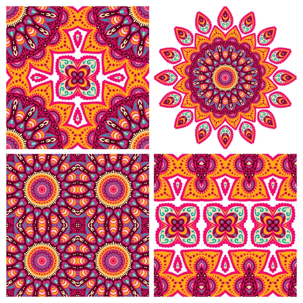 Round ornament in ethnic style. — Stockvector