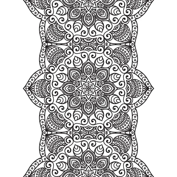 Ethnique floral motif sans couture — Image vectorielle