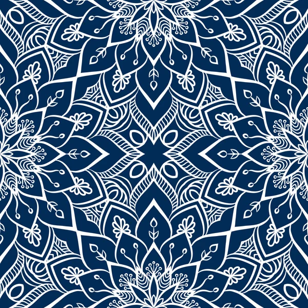 Ethnic floral seamless pattern — Stock Vector