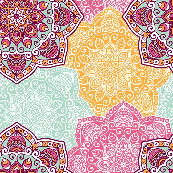 Ethnic floral seamless pattern — Stock Vector